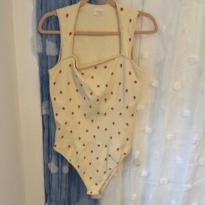 OQQ Strawberry bodysuit